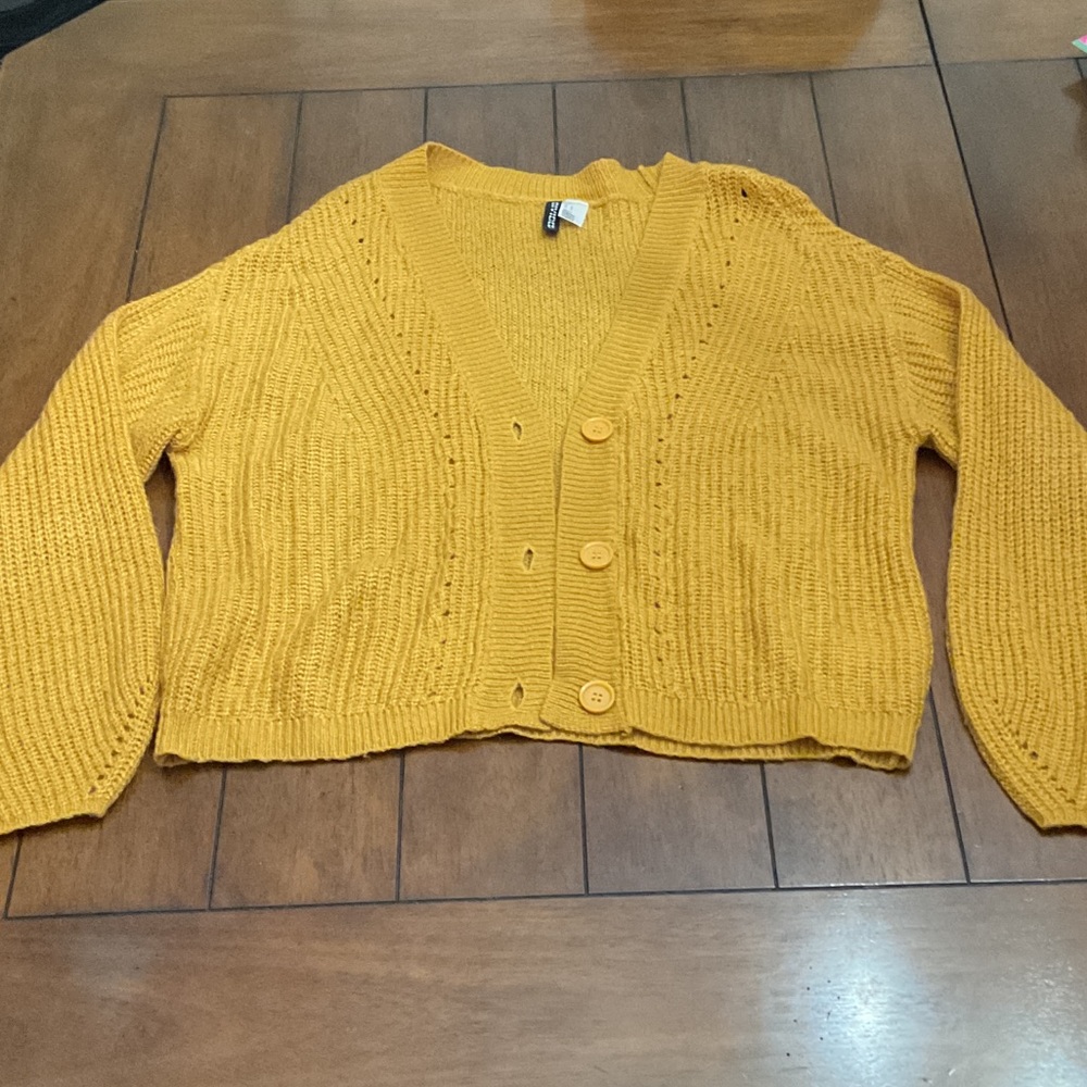 H&M Mustard Cardigan Sweater
